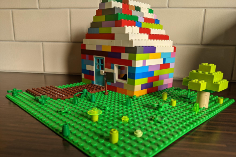 Multi-colored Lego house