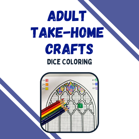 Adult Take-Home Craft: Dice Coloring