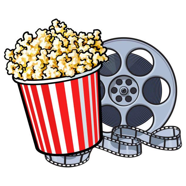 Stock Image of Movie Popcorn and Film